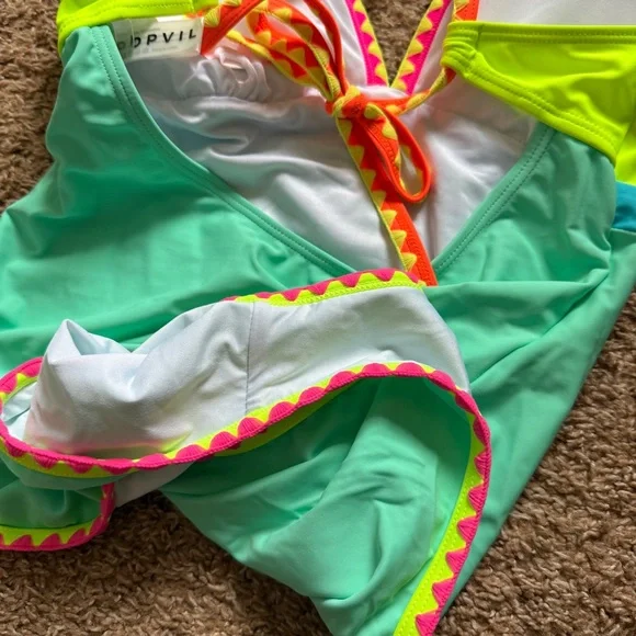NWOT Popvil Neon One Piece Swimsuit - Picture 7 of 7
